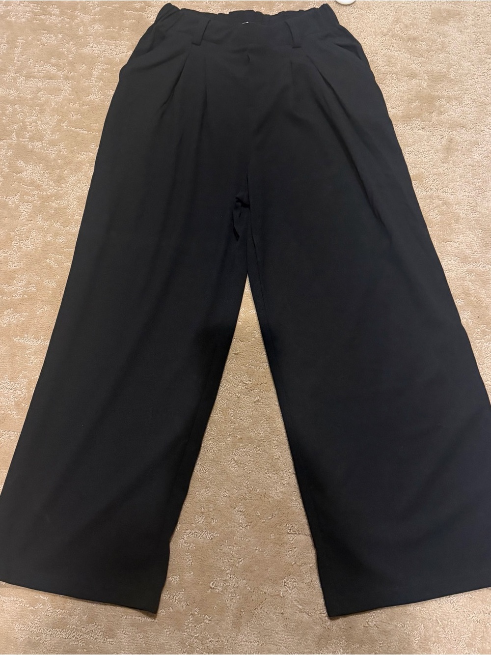 HALARA Flex High Waisted Wide Leg Pull-On Trousers in Black